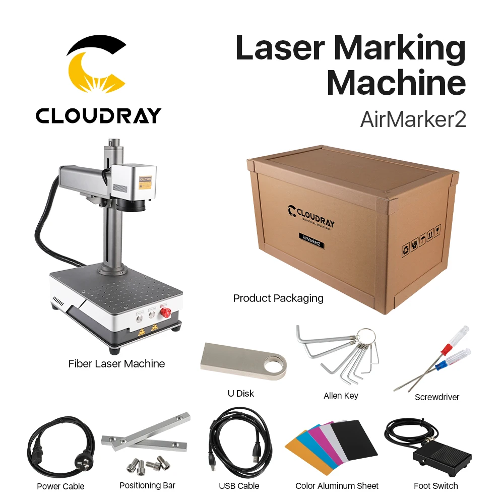 Лазерная маркировочная машина Cloudray 1064 нм AirMarker2 макс. 20 Вт программное