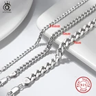 Мужскойженский браслет из серебра 925 пробы, с кубинским панцирным плетением