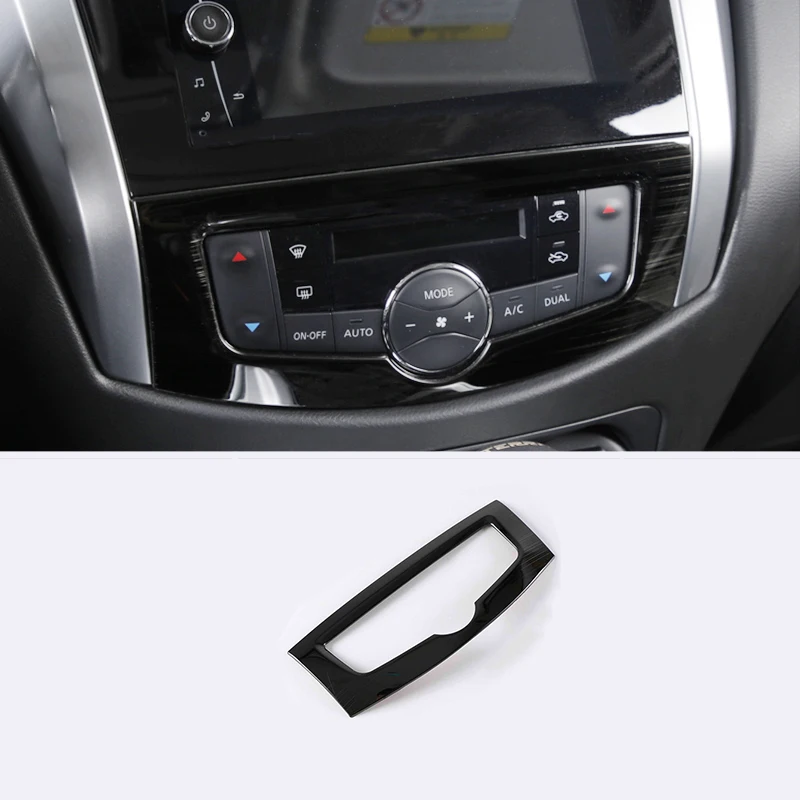 

Stainless steel Car air conditioner Switch panel Cover Trim car styling For Nissan Navara NP300 2017 2018 2019 accessories 1pcs