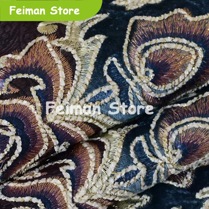 Лучшая Красивая занавеска украшения зеленый синий полис бренд драпировка