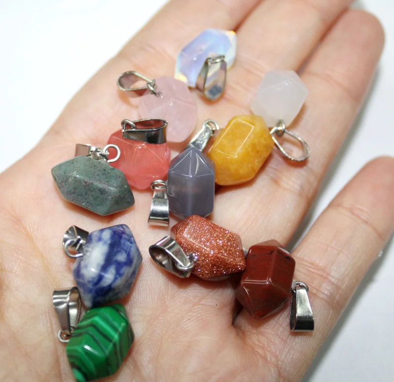 Оптовая продажа 24 шт./натуральный камень Малахит в форме столба точка чакры