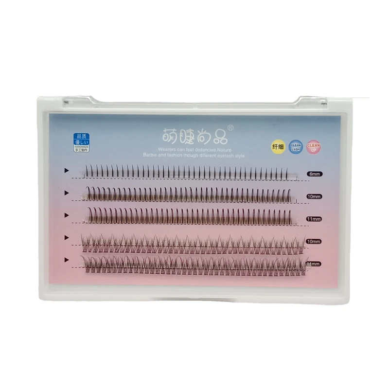 

Upper&Bottom Flare Lashes A-Shaped Fish Tail Eyelashes 6/10/11mm Mixed 0.07mm C Like Doll Sexy Eyelash Extensions Ciglia Superio