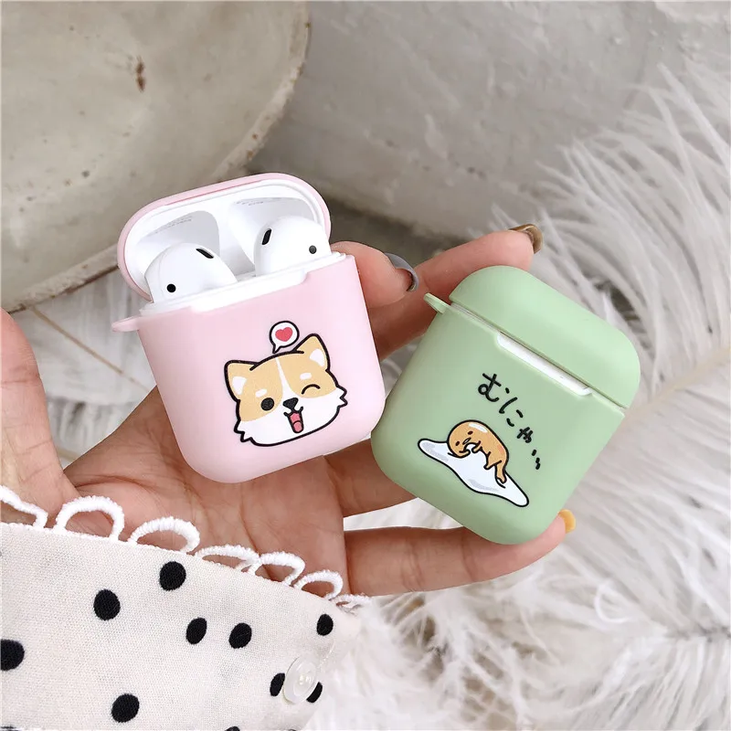 Силиконовые чехлы Jamular для Air Pods чехол свиньи корги собаки мультяшный Airpods