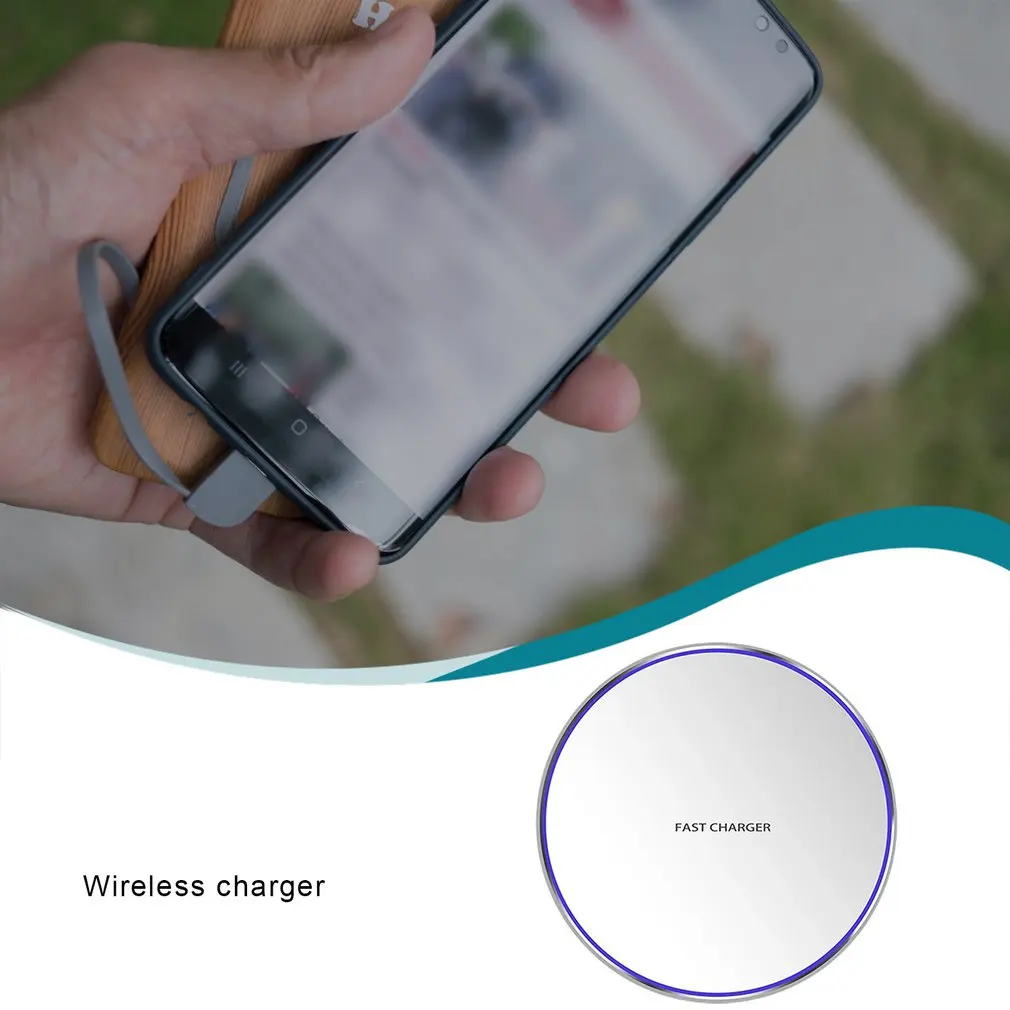 15w Wireless Charger With Type-c Cable Mirror Fast Charging Convenient Desktop Mobile Phones | Автомобили и мотоциклы