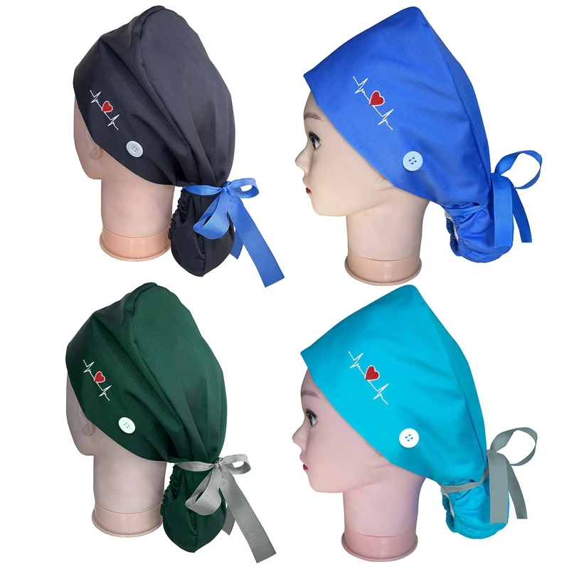 

Operating Room Working Hat Women Long Hair Cap Surgical Cap Eautician Dust Proof Cooking Chef Caps Nurse Headwear Turban