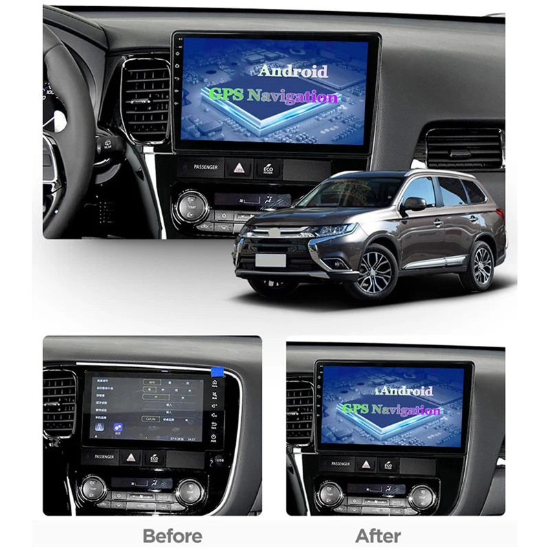 

10 Inch 2 Din Android 10 Car MP5 Player Radio 2+16GB Wifi Bluetooth GPS Navigation for Mitsubishi Outlander 2013-2018