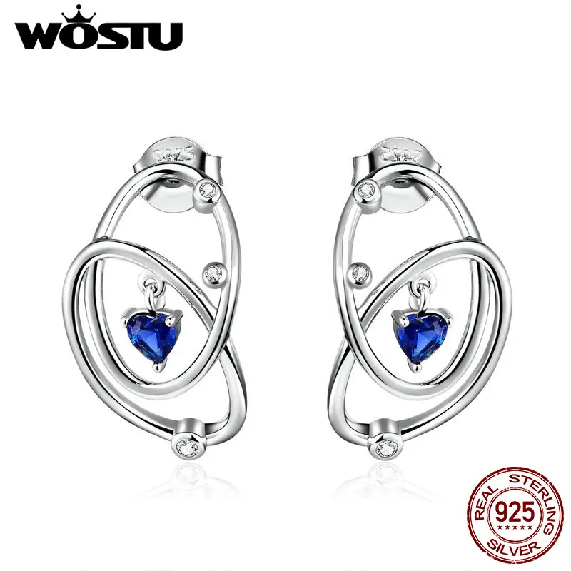 Женские серьги гиперболы WOSTU гвоздики в форме таинственной планеты из