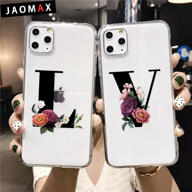 

Letters Silicone Transparent Phone Case For iPhone 11 Pro X XS MAX XR case For iphone 7 8 plus SE 2020 Soft TPU Cases Cover