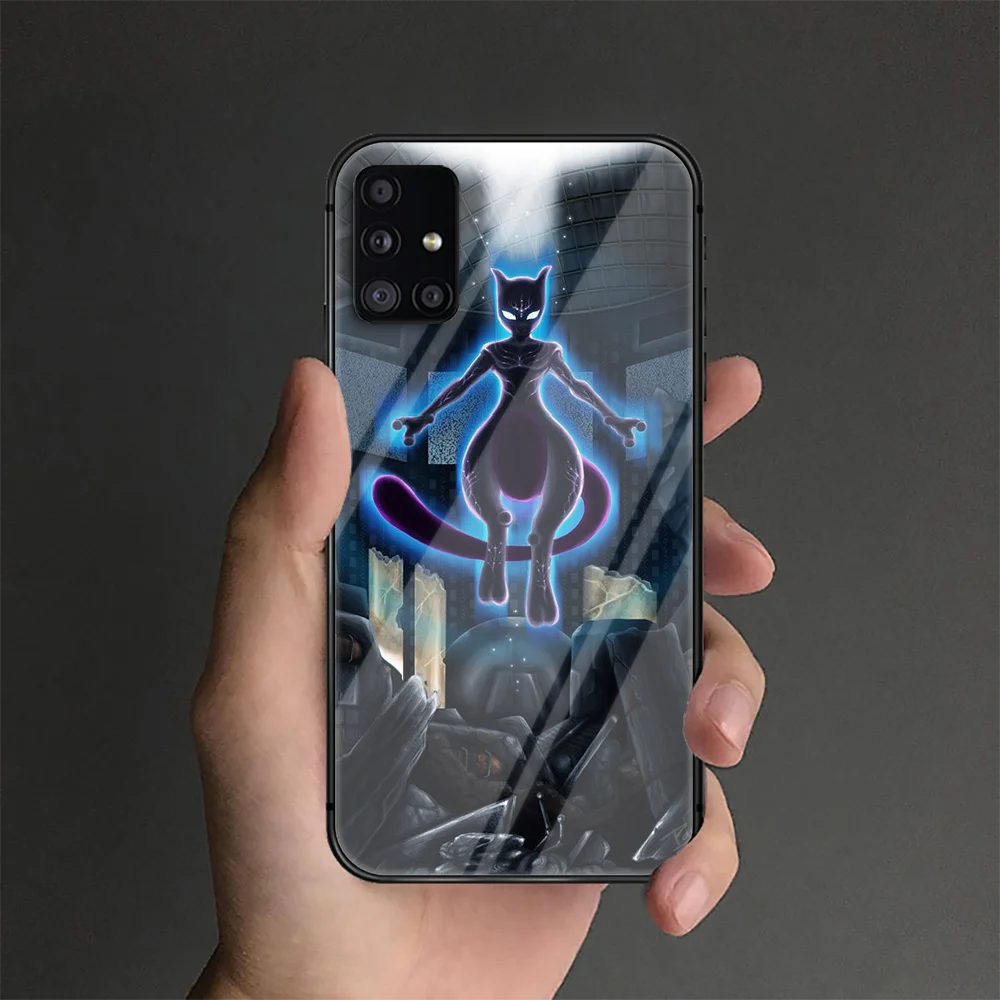 

Poke-mons Cute Phone Tempered Glass Case Cover For Samsung Galaxy A M 10 12 20 20E 21 21S 30 30S 31 40 50 51 70 71 Black Etui