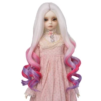 aidolla multi color bjd doll hair wig long curly wig doll hair high temperature fiber wig doll accessories for 13 dolls diy