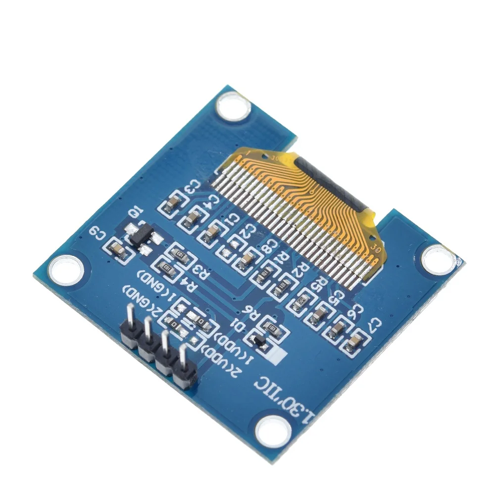 4PIN 1,3 O светодиодный модуль белый/синий цвет 128X64 1,3 дюймов O светодиодный ЖК-дисплей светодиодный Дисплей модуль 1," IIC I2C общаться с Чехол
