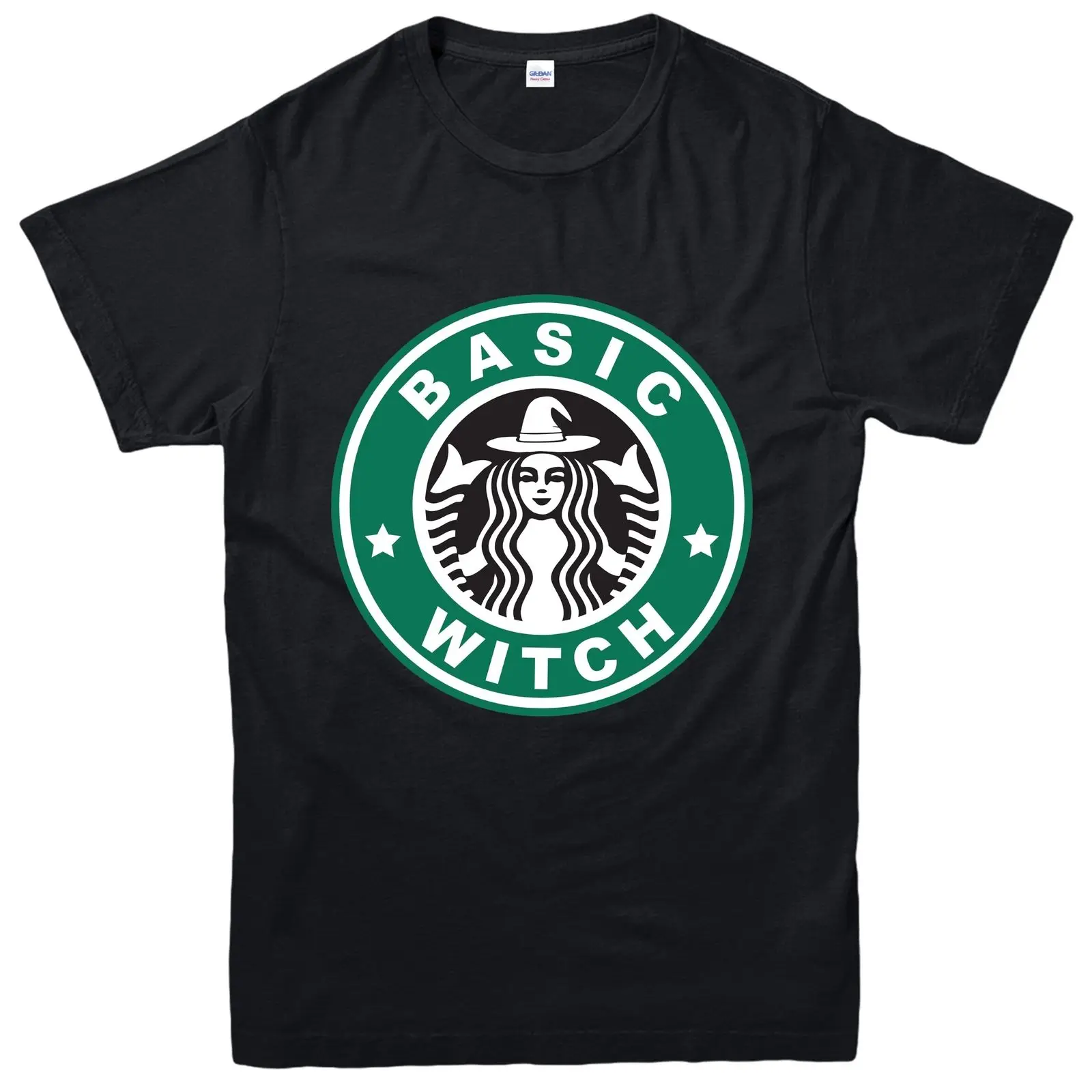 Базовая футболка с ведьмой Spooky Horror дизайн на Хэллоуин футболка|Мужские футболки|