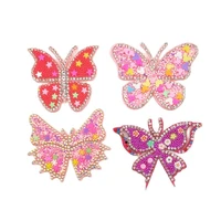 10pcslot multi style glitter shiny rhinestone butterfly pattern patches appliques for diy bling hair clip accessories