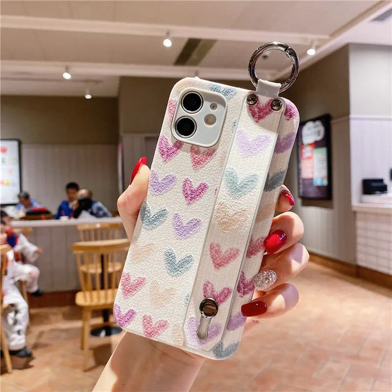 

Fashion Wristband for Apple X Mobile Phone Shell IPhone6 Bracket XR Full 8 Pack 7plus Apple 11 Cartoon 12pro Female Xsmax