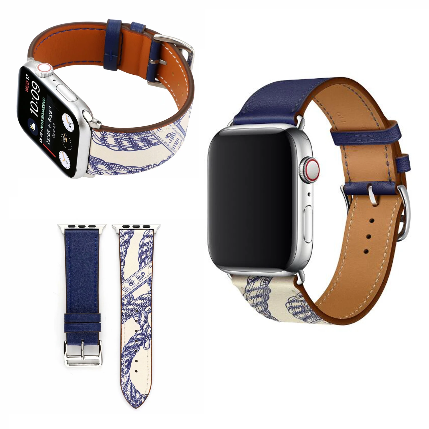 Отличная кожаная Петля для iwatch 5 4 3 2 1 Apple Watch ремешок 38 мм 42 40 44 мм|Ремешки часов| |