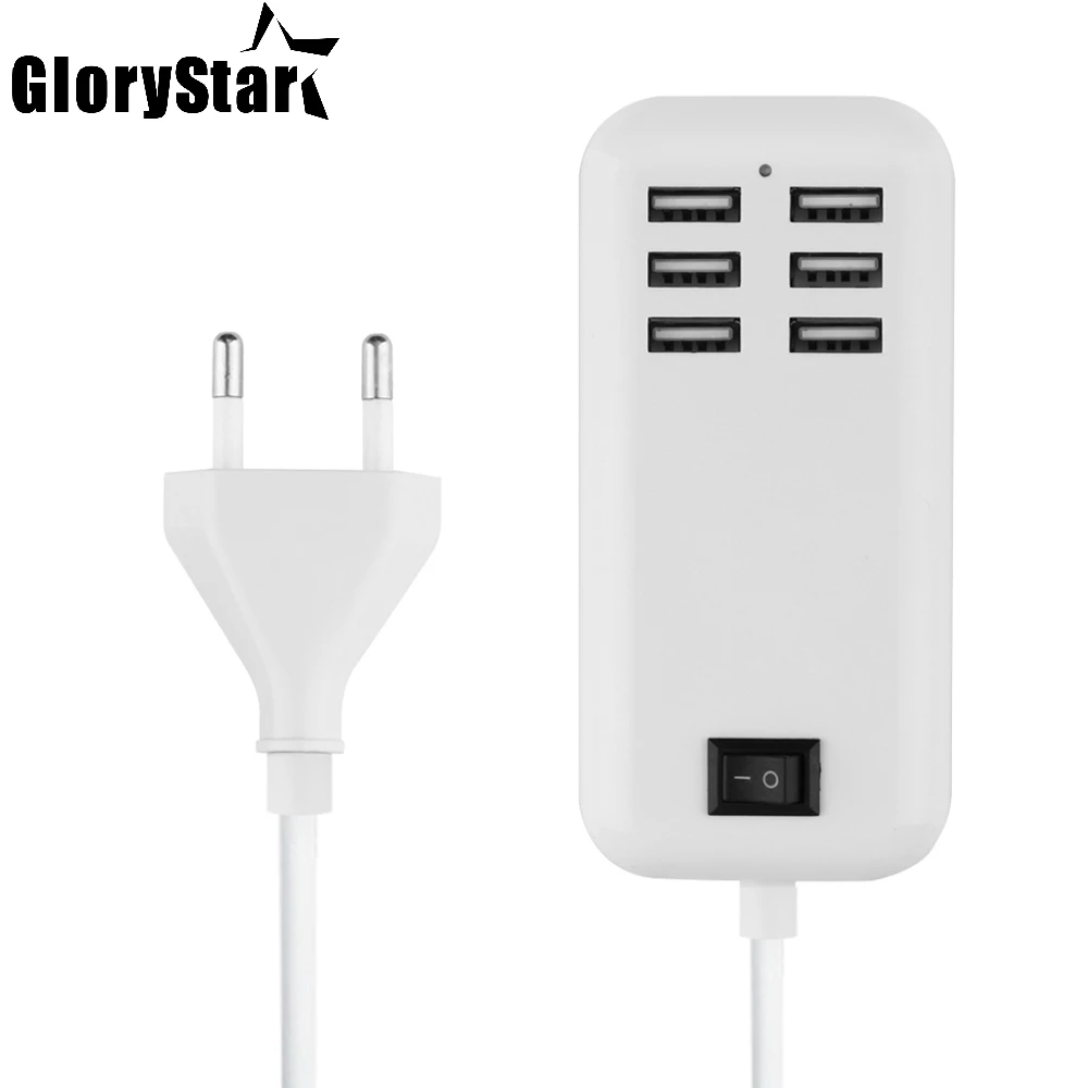 Зарядное устройство с 6 USB-портами 5 В 20 Вт | Электроника
