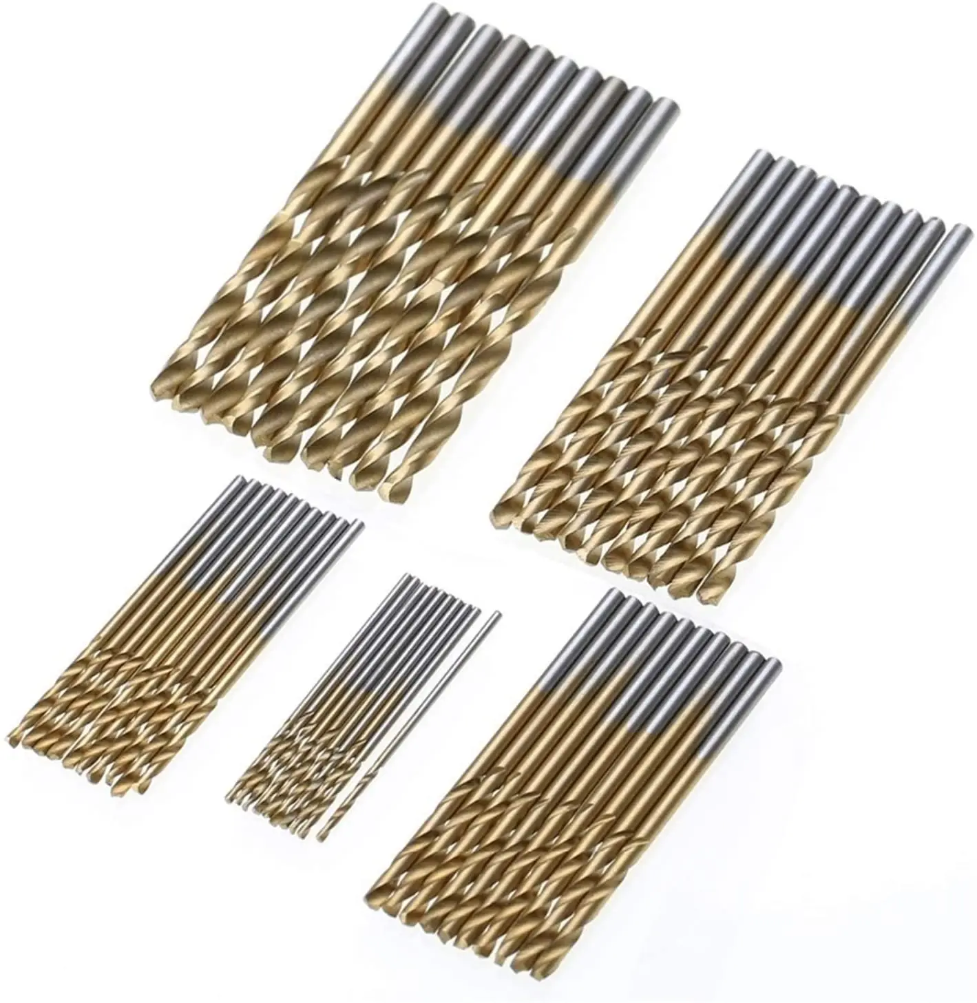 

50Pcs Titanium Coated Drill Bits HSS High Speed Steel Drill Bits Set Tool High Quality Power Tools 1/1.5/2/2.5/3mm