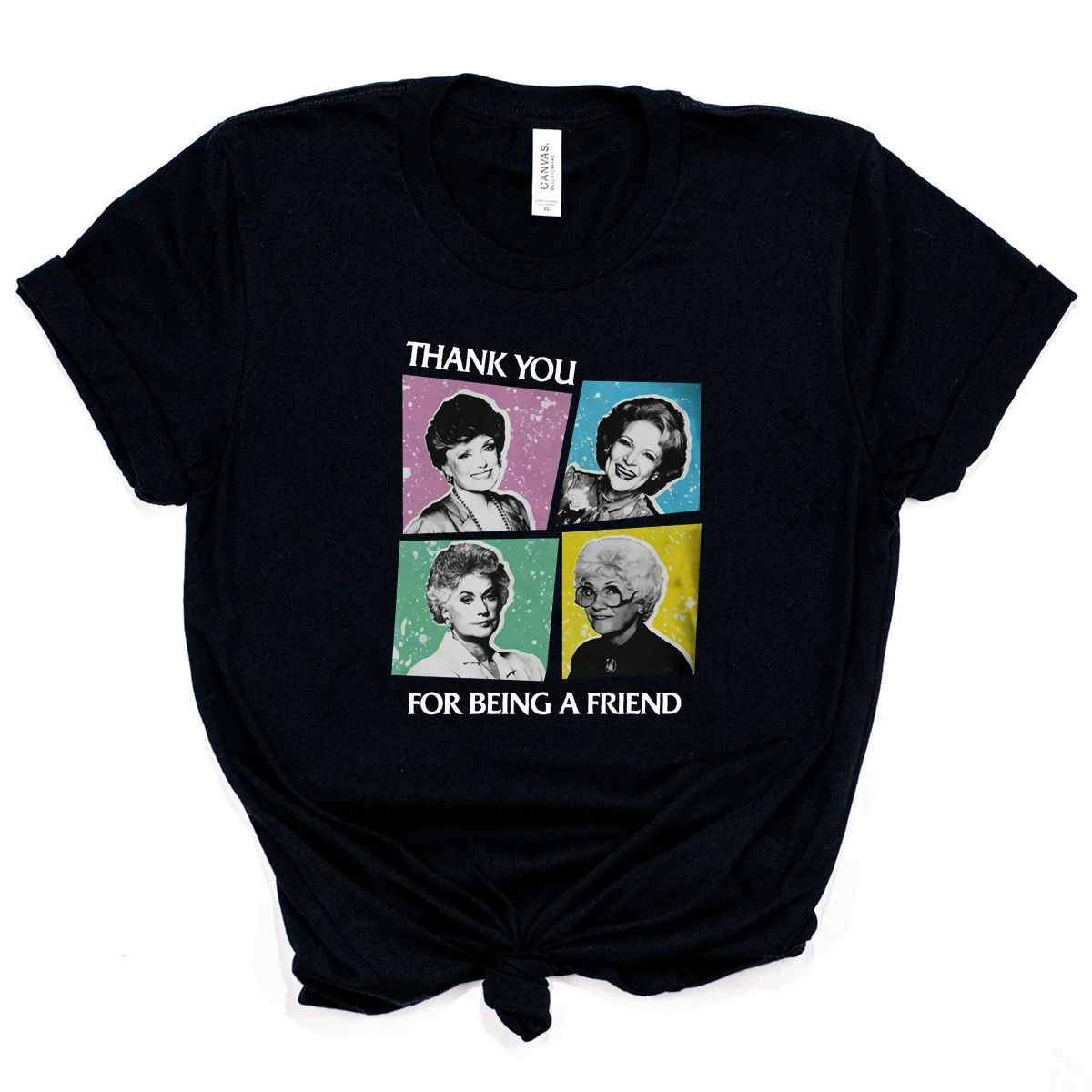 

Спасибо за то, что вы подруга, Золотая рубашка для девочек в стиле ретро, винтажная, графическая футболка с изображением золотого отряда