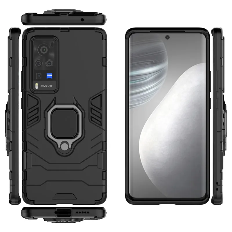 For Vivo X60 Pro Case For Vivo X60 X50 V20 IQOO 7 5 U3 U1X Z1X Neo 3 Cover Shockproof Silicone PC Stand Bumper For Vivo X60 Pro