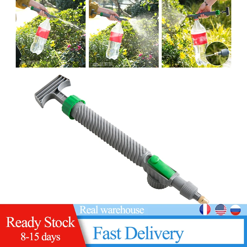 

High Pressure Air Pump Manual Sprayer Adjustable Beverage Bottle Spray Head Nozzle Garden Watering Tool for Gardening Cleaning