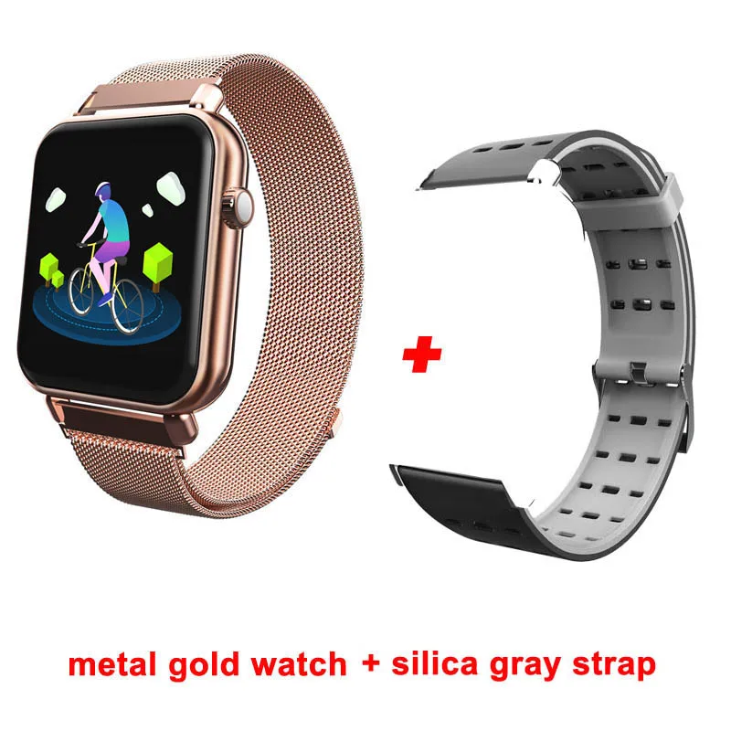 metal add silica Greentiger, Y6 Pro, умный Браслет, пульсометр, кровяное давление, кислород, фитнес-трекер, умные часы, водонепроницаемые, спортивные, смарт-браслет - Цвет: metal add silica
