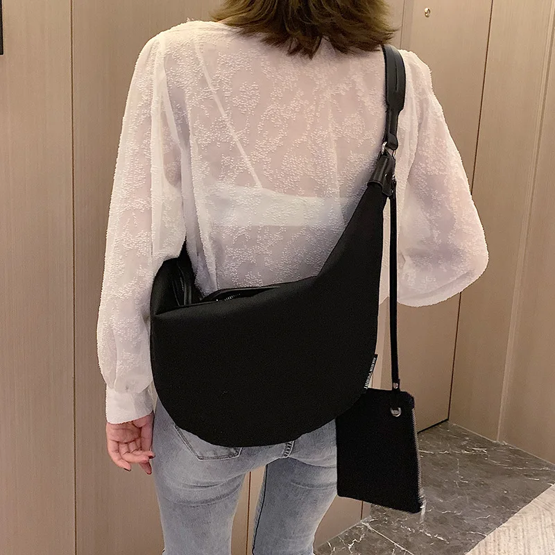 

2021 New Fashion Design Ins Trend Women Canvas Shoulder Bags Girls Daily Casual Crossbody