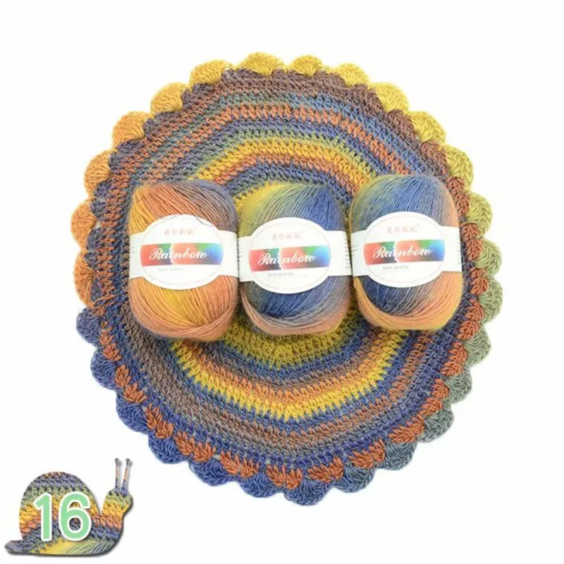 16 20pcs 20 шт. нить diy лента вязания крючком пряжа кашемировая пряжа для вязания необычная Смешанная окрашенная 50 г/шт - Цвет: 16 20pcs