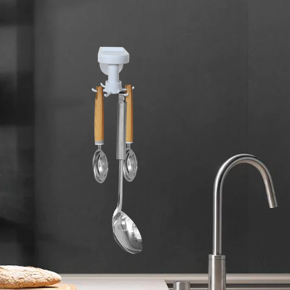 Настенный крючок для кухни Bathroo Органайзер вешалка многофункциональный клей без