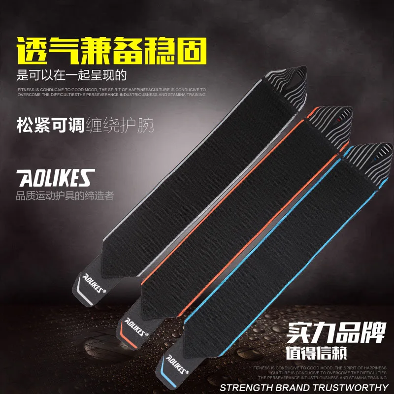 

AOLIKES 1PCS Sports Wrist Band Wrist Support Strap Wraps Hand Sprain Wraps Bandage Fitness Training Safety Hand Bands