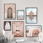 Настенная живопись, шейх Заид, большая мечеть, восточные ворота, скандинавские плакаты и принты, декоративные настенные картины для гостиной