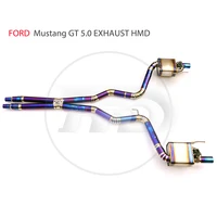 hmd titanium alloy exhaust systems is suitable for ford mustang gt 5 0 electronic valve muffler for car accessories