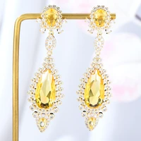 blachette luxury trendy shiny crystal drop earrings for women girls bridal wedding engagement party daily high quality jewelry