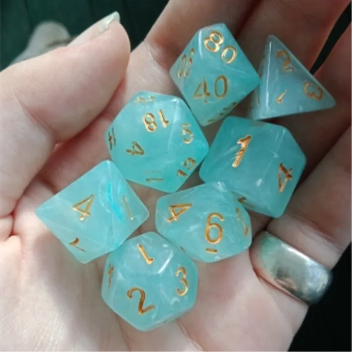 7 шт./компл. многогранные кости d& d4 d6 d8 d10 d% d12 d20 многогранные TRPG игры Набор Игральный костей для Настольная игра - Цвет: 4