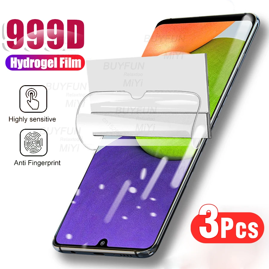 

Not Glass Samsan A-22 Hydrogel Film For Samsung GalaxyA22 Galaxy A22 A 22 2021 4G 5G A225F A226B 999D Protective Film Cover 3PCS