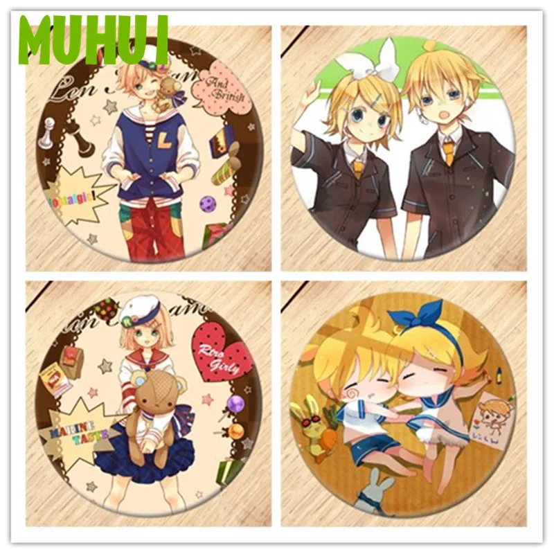 Бесплатная доставка Аниме Kagamine Rin/len брошь с застежкой Значки для косплея одежды