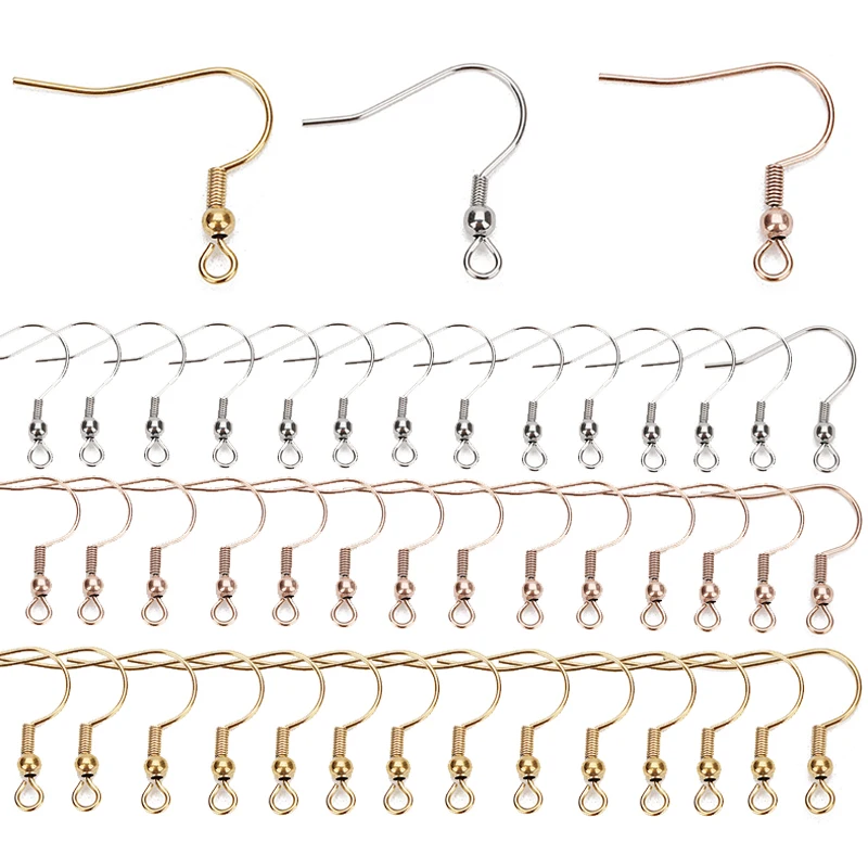

20pcs/lot Stainless Steel Clasp Hooks 20x20mm Gold Steel Color Charms for DIY Earrings Jewelry Making Accessories Wholesale