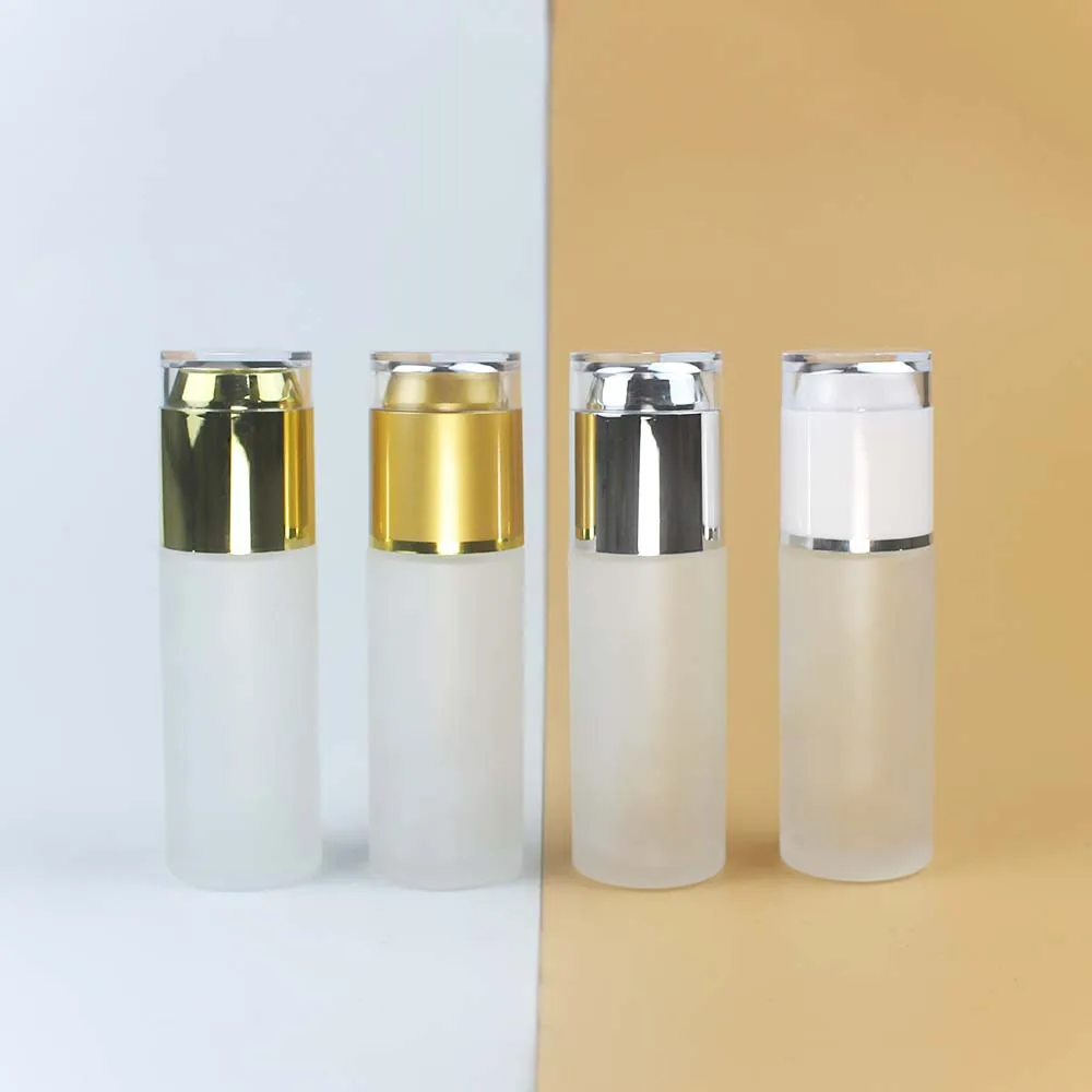 100 шт 50 мл стеклянная Матовая бутылка для лосьона косметический контейнер