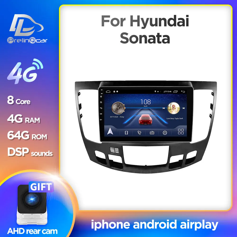 Система Android 10 0 автомобильный сенсорный экран IPS стерео для HYUNDAI sonata