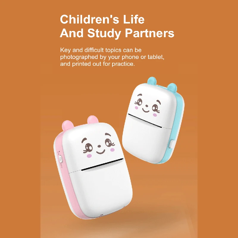 Портативный мини-термопринтер с Bluetooth мобильный фотопринтер карманный