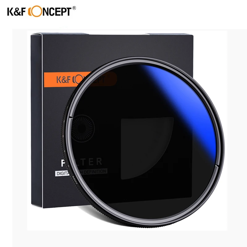 K & F CONCEPT 37 82 мм 52 58 62 67 72 77 Тонкий Фейдер с регулируемой переменной ND линзой ND2 до ND400