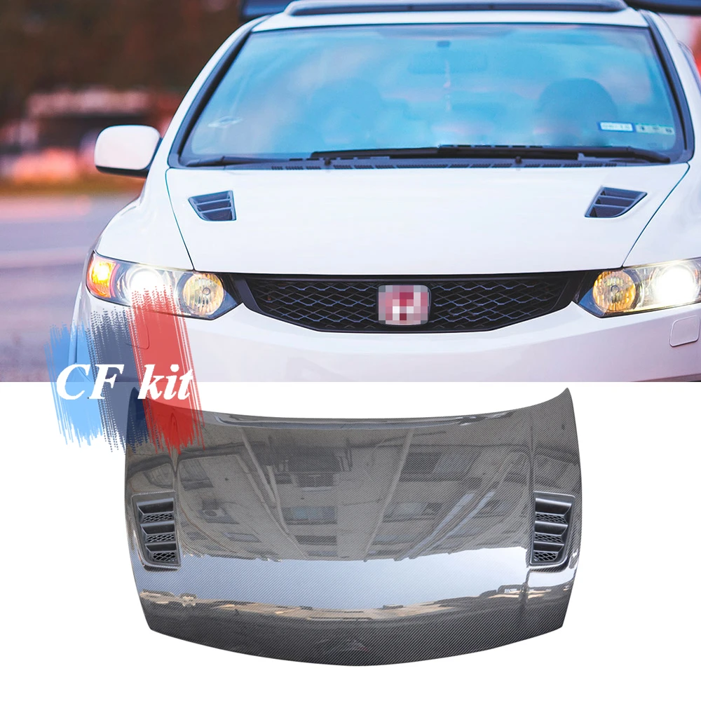 Комплект CF передняя капота из углеродного волокна для CIVIC 2006 2009 капот с входом АБС