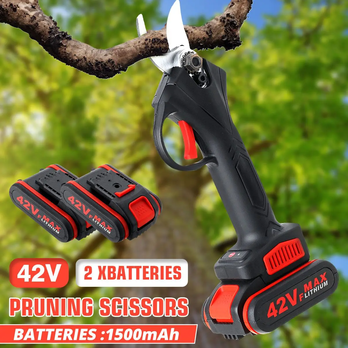 

Cordless Electric Pruning Scissors Rechargeable Shears Garden Pruner Secateur Branch Cutter Tool With 1/2 Battery Pruning Tools