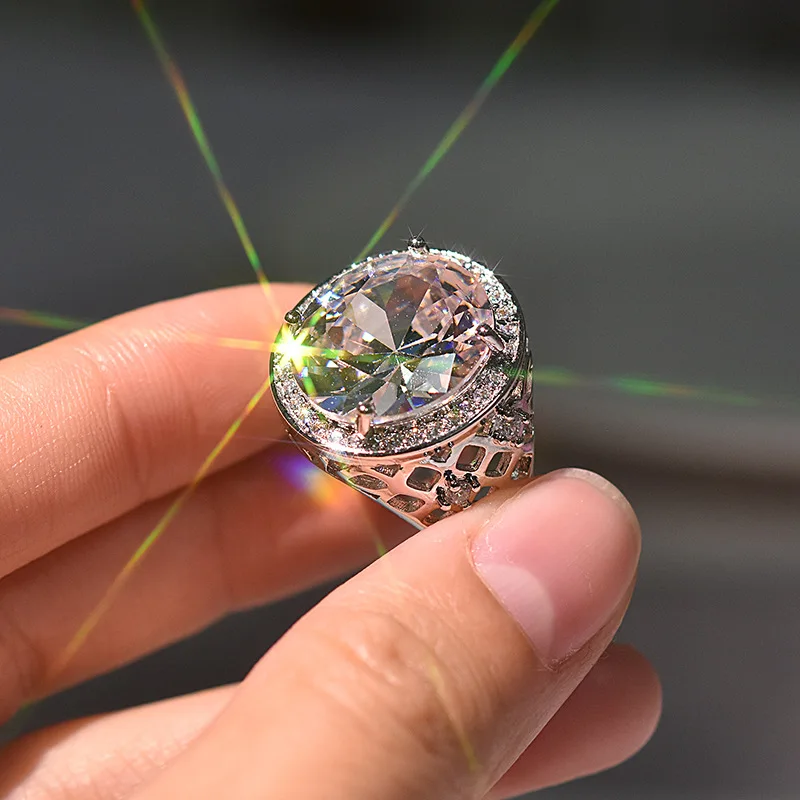 Модное модное Стильное классическое роскошное свадебное цветное кольцо Anillos