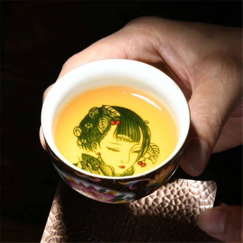 Керамическая чайная чашка ручной работы Jingdezhen ретро сине-белая фарфоровая