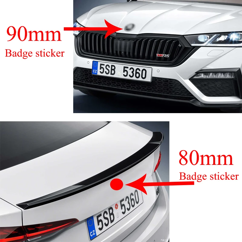 80 мм 90 эмблема АБС для Skoda Fabia 1 2 Octavia a7 RS Superb Rapid Yeti Karoq виденье Автомобильная