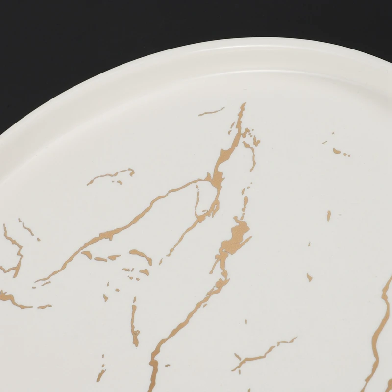 20 см цвета: золотистый Мрамор Керамика блюдо фарфоровый столовый набор для кухни