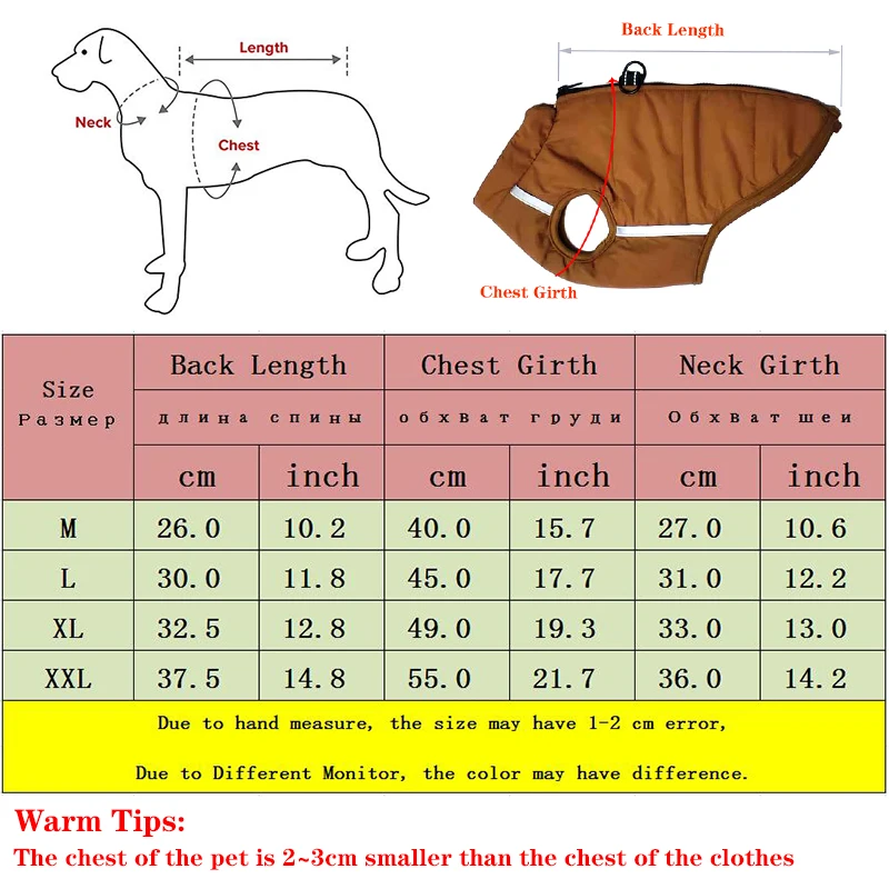 

Pets Harness Vest Clothes Winter Pet Clothes For Small Dogs Puppy Clothing Waterproof Dog Jacket Chihuahua French Bulldog Coat