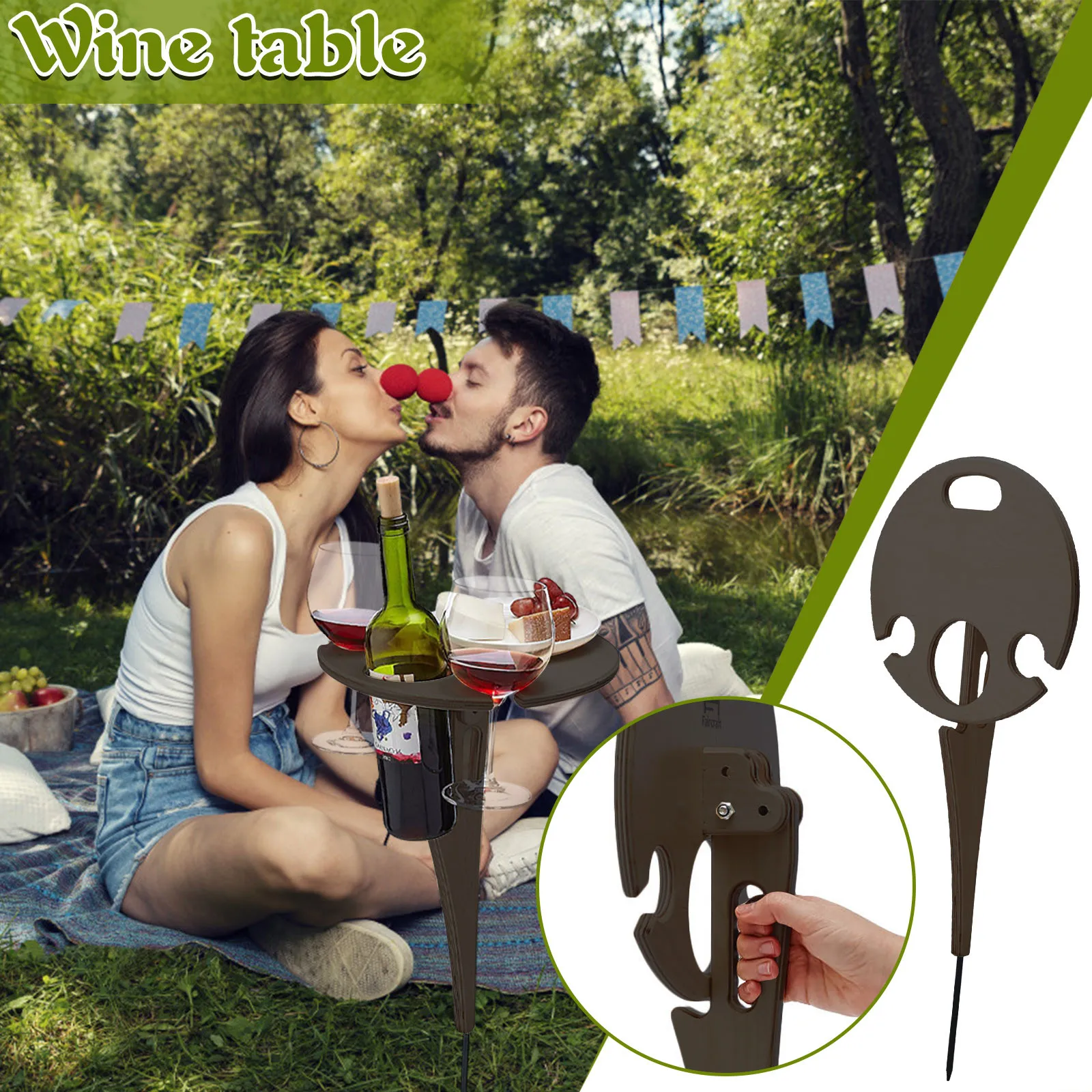 2021 садовая декорация уличная Винная стойка для газона портативная пикника