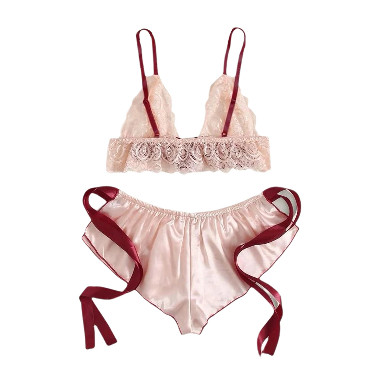 Сексуальный комплект из двух предметов женское бельё Комплект комбинация пижамы