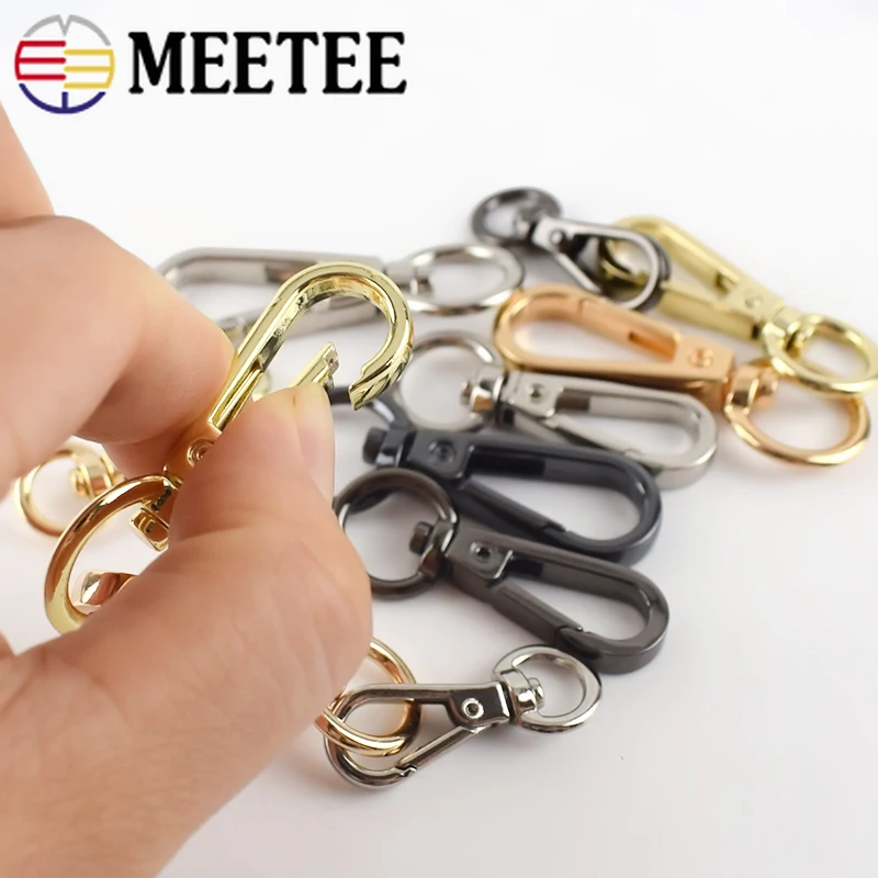 Meetee 10 шт. ID 8/10/13 мм металлическая пряжка для чемоданов и сумок язычок-зажим